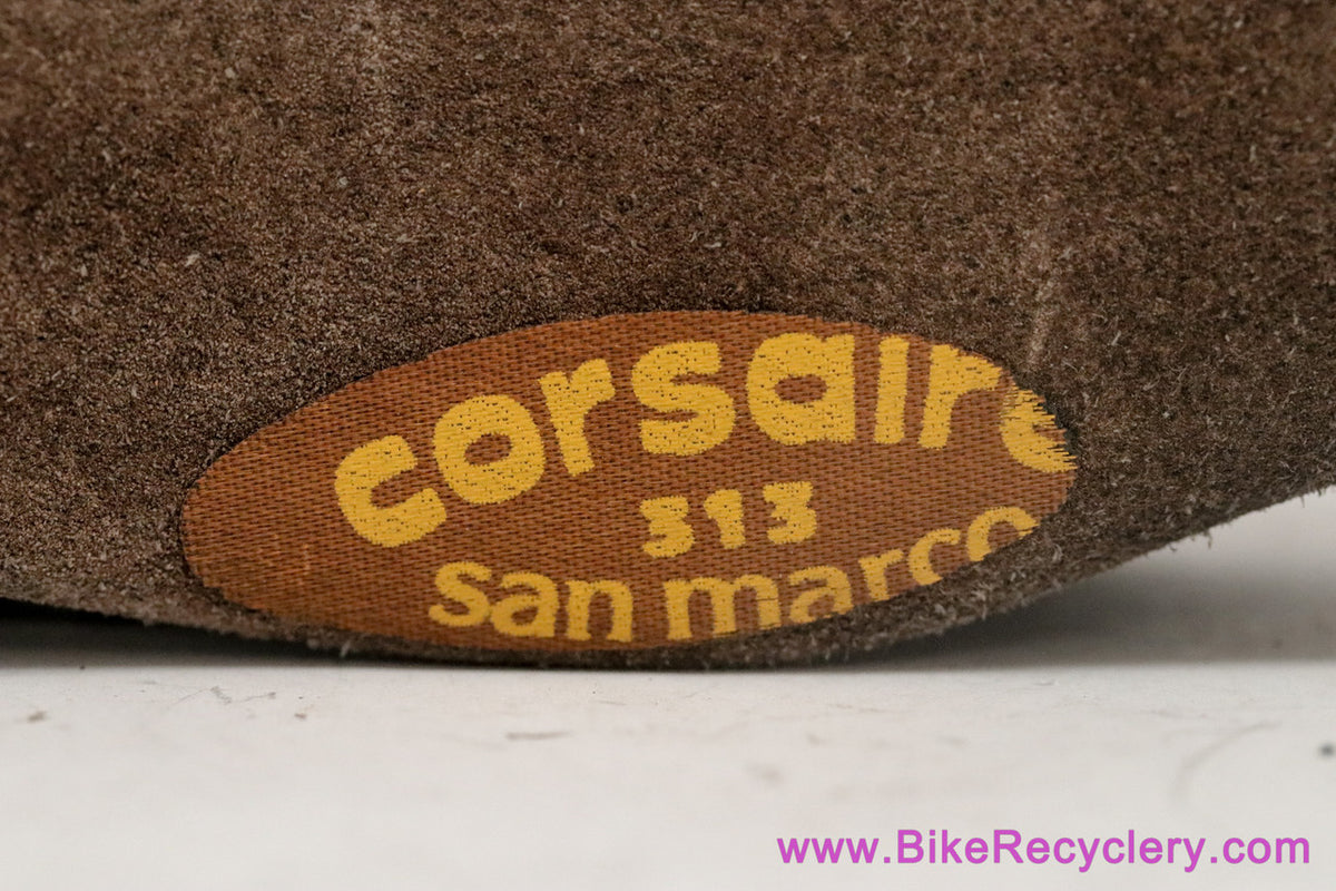 San Marco Corsaire 313 Suede Leather Saddle: Brown (Near Mint Low Miles)