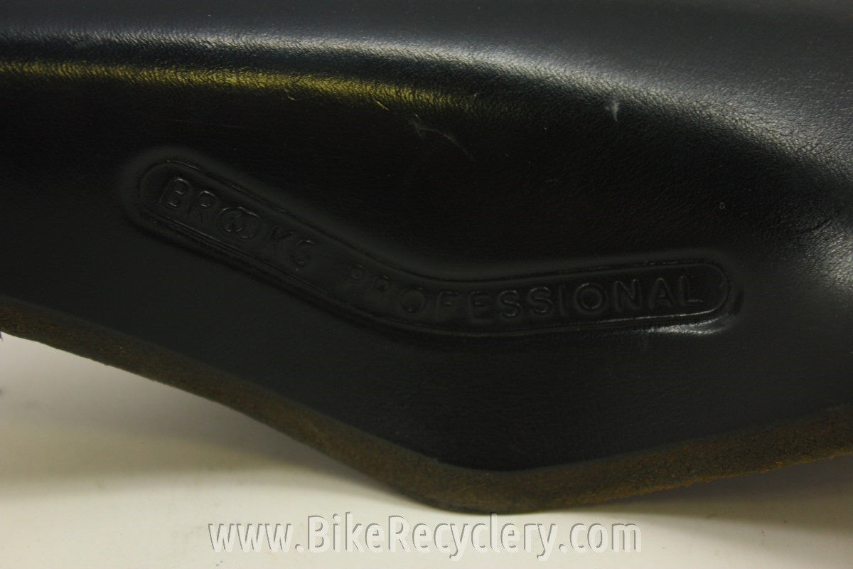 1990's Brooks Professional Special Saddle: Large Copper Rivets Black
