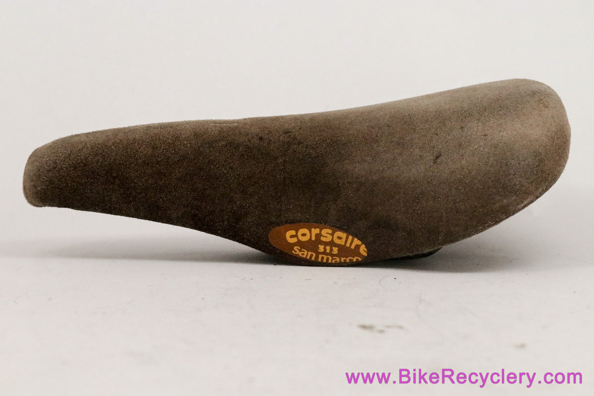 San Marco Corsaire 313 Suede Leather Saddle: Brown (Near Mint Low Miles)