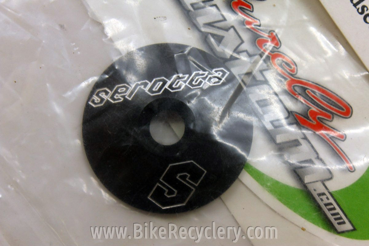 Serotta Threadless Stem Top Cap: 1 1/8" Black