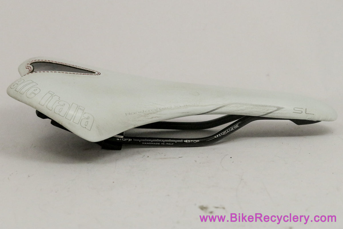 Selle Italia SL Kit Carbonio Saddle: White / Black - Manganese (EXC+)