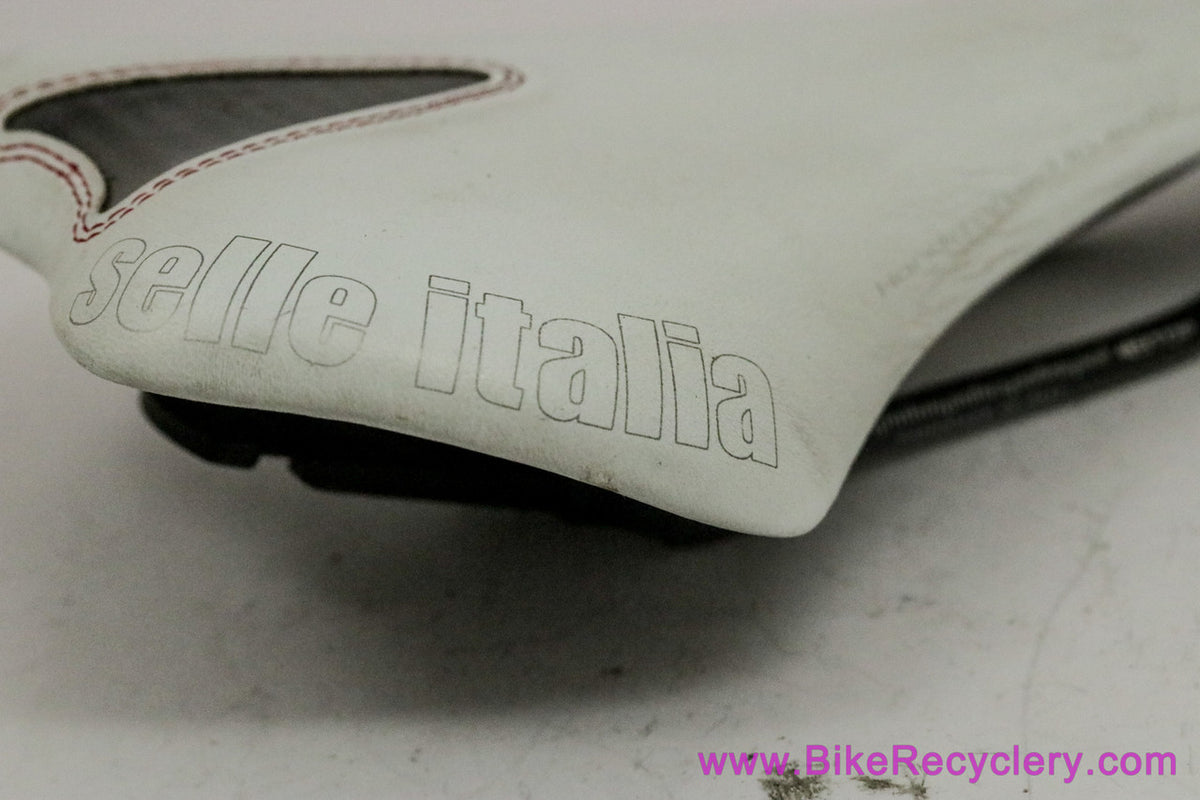 Selle Italia SL Kit Carbonio Saddle: White / Black - Manganese (EXC+)