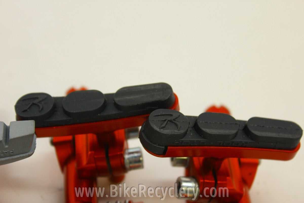 Red Anodized Cantilever Brake: Clone of Avid Tri Align / WTB Speedmaster 1990's Vintage