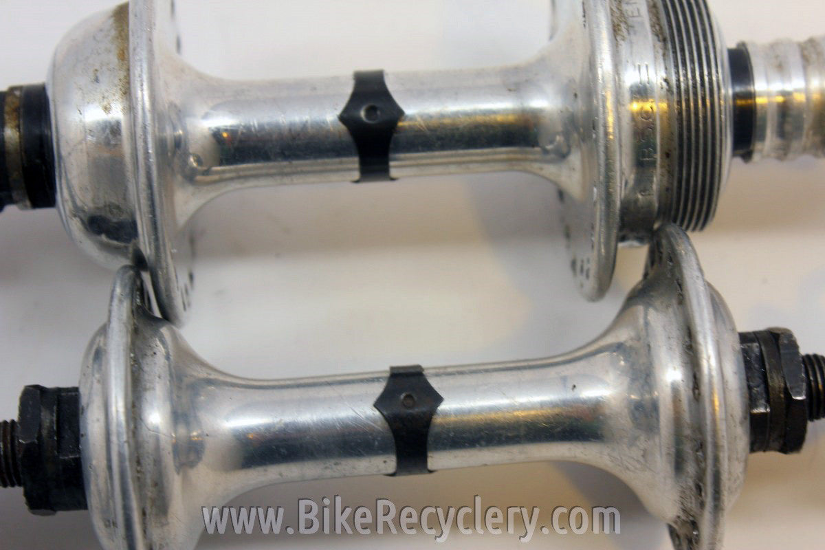 Campagnolo Nuovo/Super Record Hubset: Small Flange, 36H, W/ QRSkewers