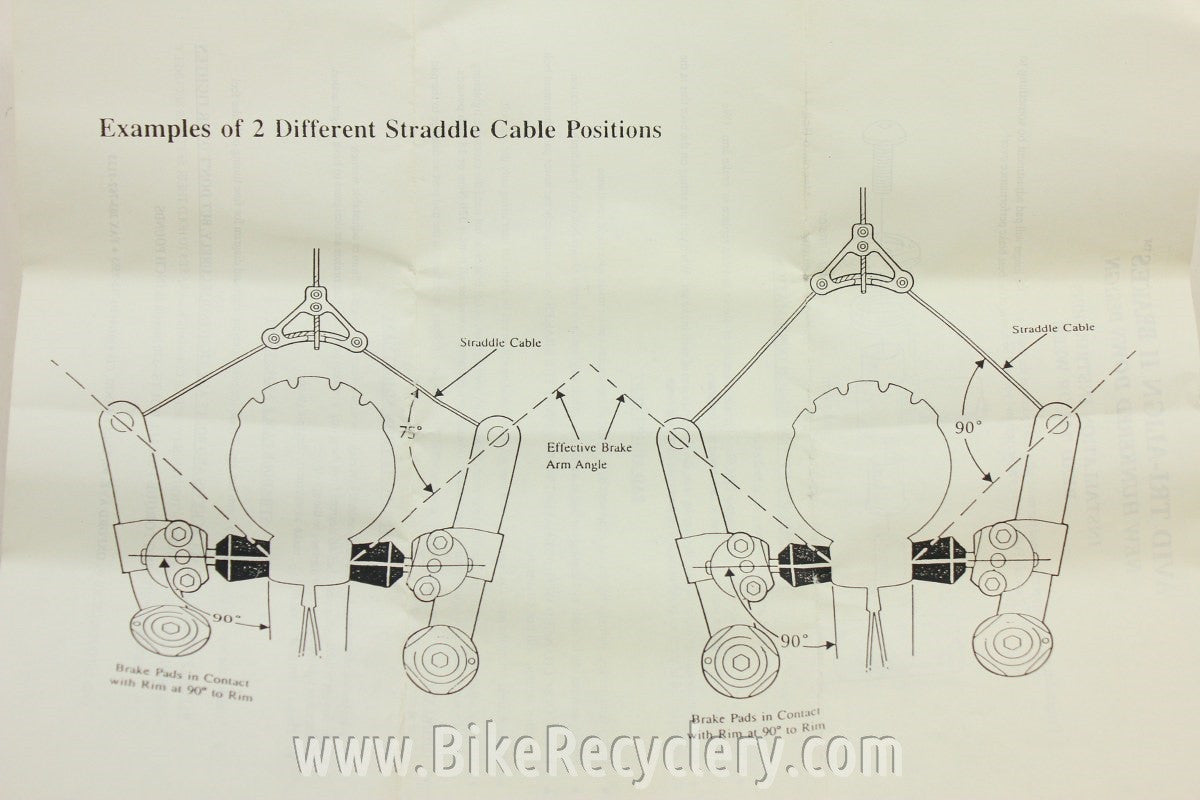 Red Anodized Cantilever Brake: Clone of Avid Tri Align / WTB Speedmaster 1990's Vintage