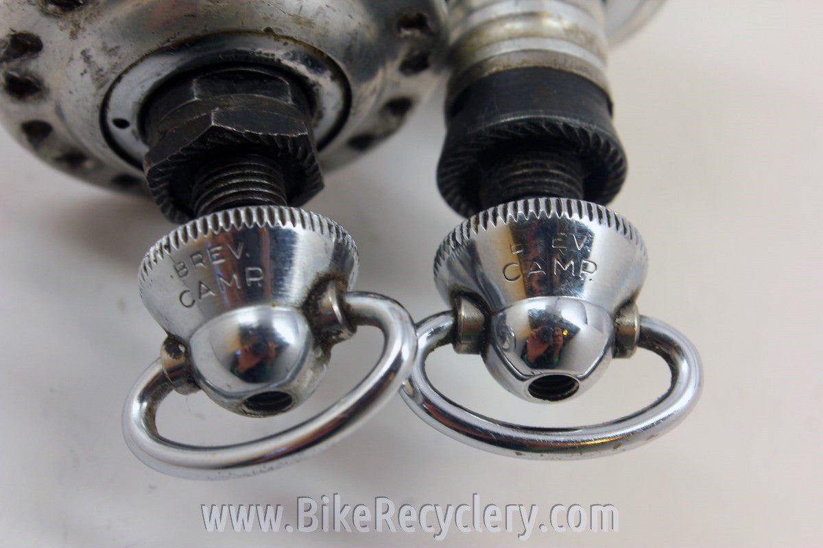 Campagnolo Nuovo/Super Record Hubset: Small Flange, 36H, W/ QRSkewers
