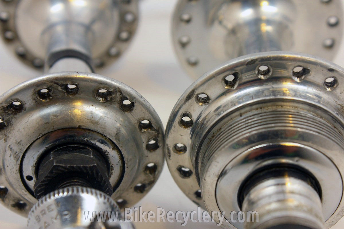 Campagnolo Nuovo/Super Record Hubset: Small Flange, 36H, W/ QRSkewers