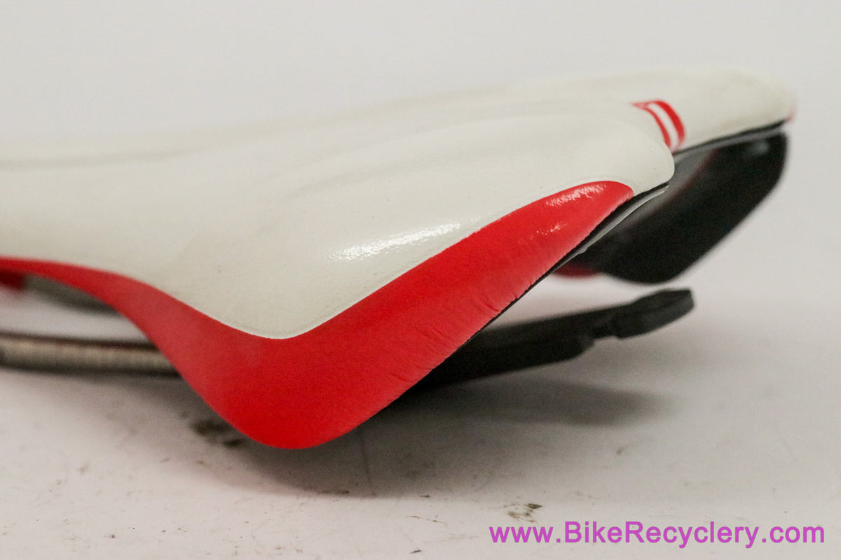 Pro Griffon Titanium Saddle: White & Red (Near Mint+)