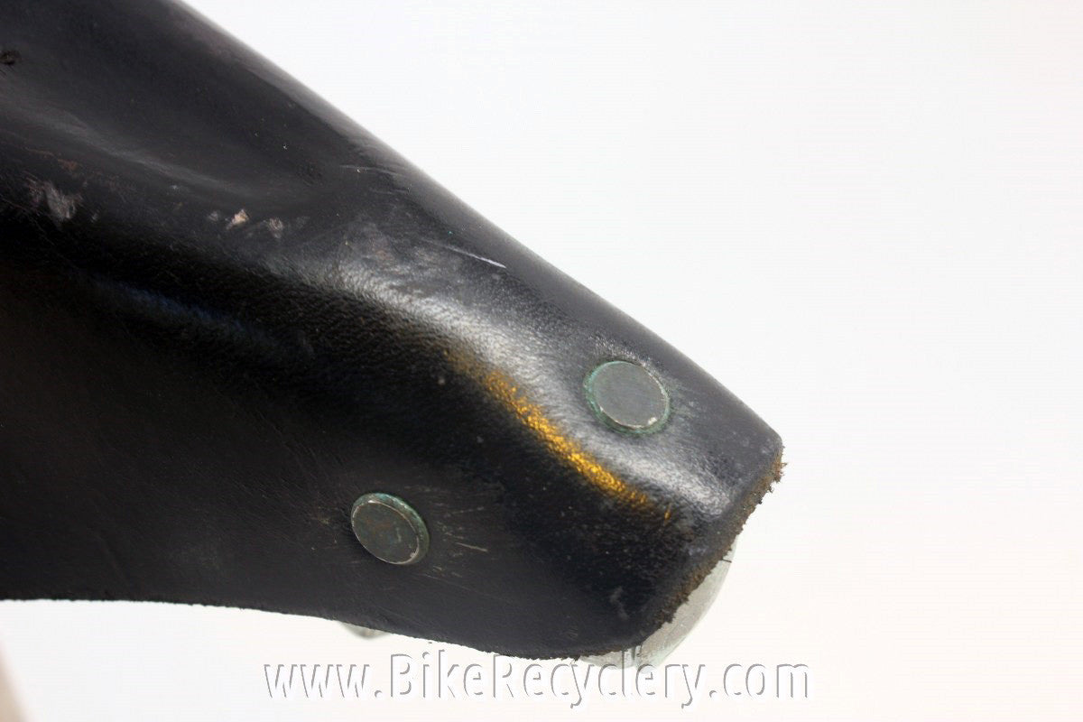 Vintage Ideale 75 Cyclo-Tourist Leather Bike Saddle: Twin Rails, Springs, Seatpost