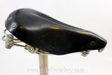 Vintage Ideale 75 Cyclo-Tourist Leather Bike Saddle: Twin Rails, Springs, Seatpost