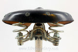 Vintage Ideale 75 Cyclo-Tourist Leather Bike Saddle: Twin Rails, Springs, Seatpost