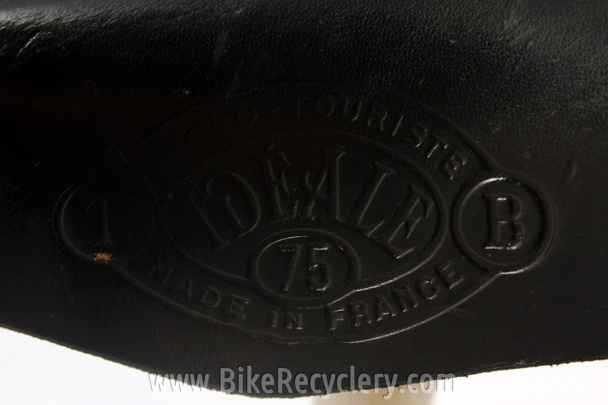 Vintage Ideale 75 Cyclo-Tourist Leather Bike Saddle: Twin Rails, Springs, Seatpost