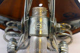 Vintage Ideale 75 Cyclo-Tourist Leather Bike Saddle: Twin Rails, Springs, Seatpost