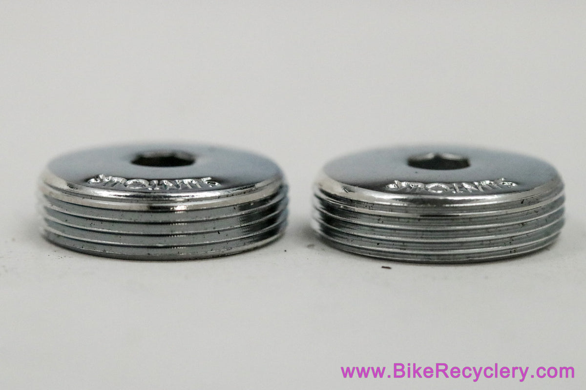 NOS Suntour Superbe Pro Crank Dust Caps: Chrome - 1980's / 1990's - Cyclone - Sprint - XC Pro - BMX