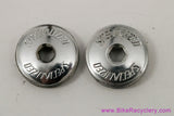 NOS Specialized Dust Caps: Chrome - Flag Crank - 1980's / 1990's (pair)