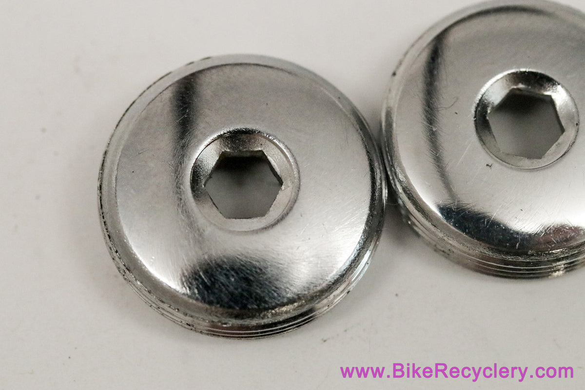 NOS Chrome Crank Dust Caps: 5mm Key (Pair)