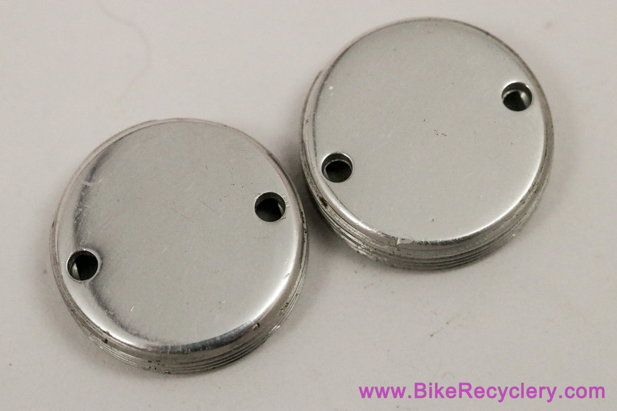 NOS Two-Pin Dust Caps: Chrome Plated Plastic