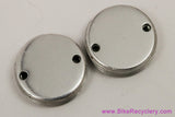 NOS Two-Pin Dust Caps: Chrome Plated Plastic