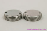 NOS Two-Pin Dust Caps: Chrome Plated Plastic