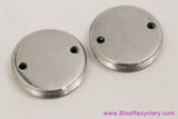 NOS Specialties TA 2-Pin Crank Dust Caps: Chrome - 22.81mm - Zephyr & Modern Production Pro 5 Vis