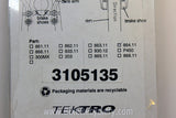 Vintage Tektro Cantilever Brake Pad Inserts: Shimano XTR, XT, LX, STX-RC, DX 68mm Cartridge (1 pair)