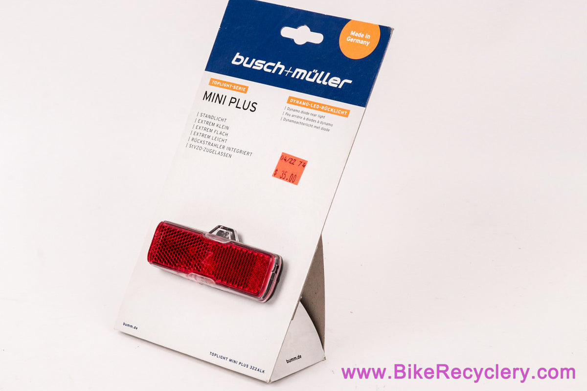 Busch & Müller Toplight Mini Plus LED Dynamo Rear Tail Light: Rack Mount (NEW)