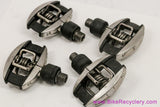 Crank Brothers Quattro SL Pedals: Two Pairs - Stainless - Silver (Near Mint, 2 Pairs)