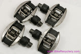 Crank Brothers Quattro SL Pedals: Two Pairs - Stainless - Silver (Near Mint, 2 Pairs)