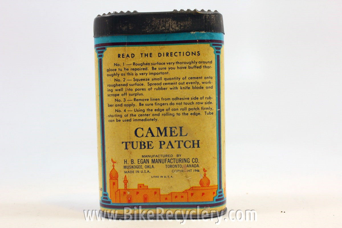1946 Camel Cigarettes Tube Patch Kit: Advertising Canister, with Original Glue & Patches!