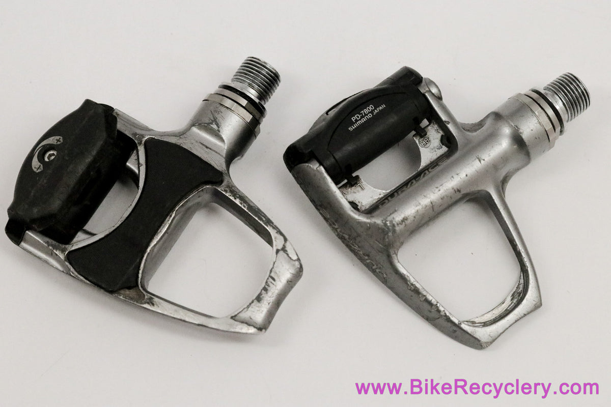 Shimano Dura Ace PD-7800 SPD-SL Pedals: Alloy - Silver (Buttery Smooth Bearings)