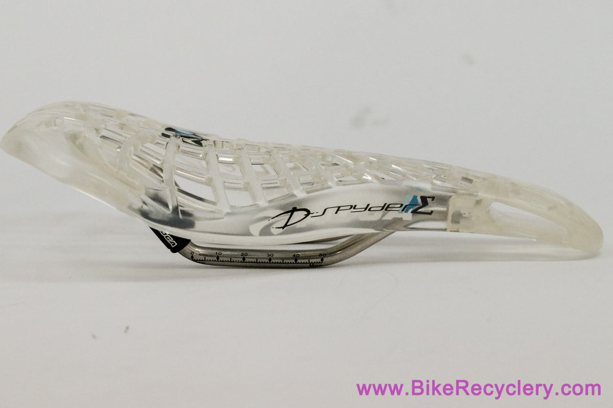 NIB/NOS Tioga D-Spyder BMX Saddle: Clear - Hollow Composite Alloy - RARE