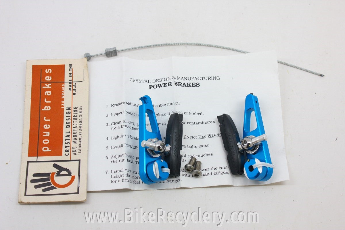 NOS/NIB Crystal Design Power Brakes Set: Blue Anodized