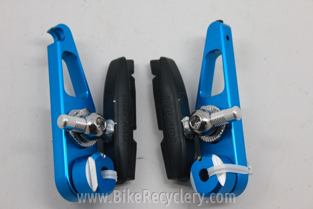 NOS/NIB Crystal Design Power Brakes Set: Blue Anodized