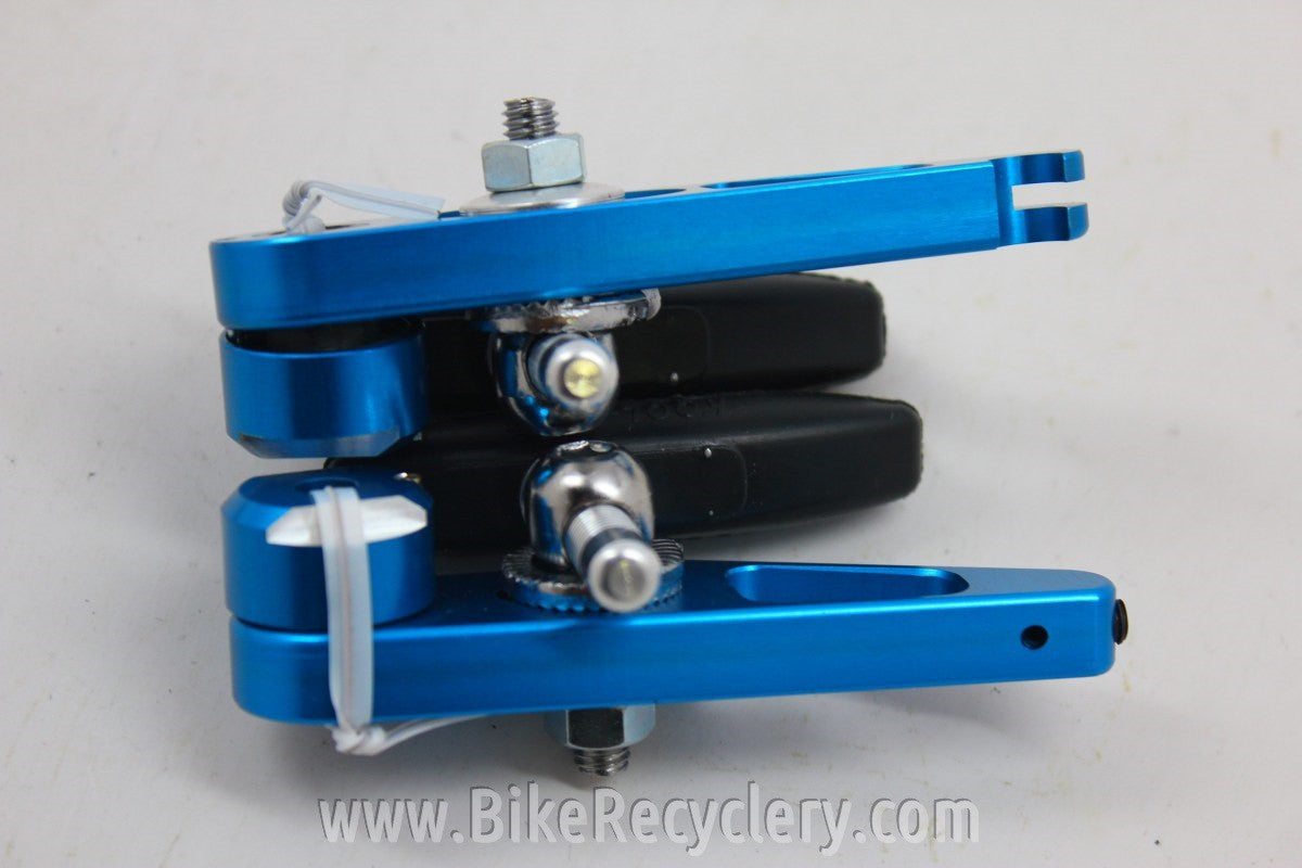 NOS/NIB Crystal Design Power Brakes Set: Blue Anodized