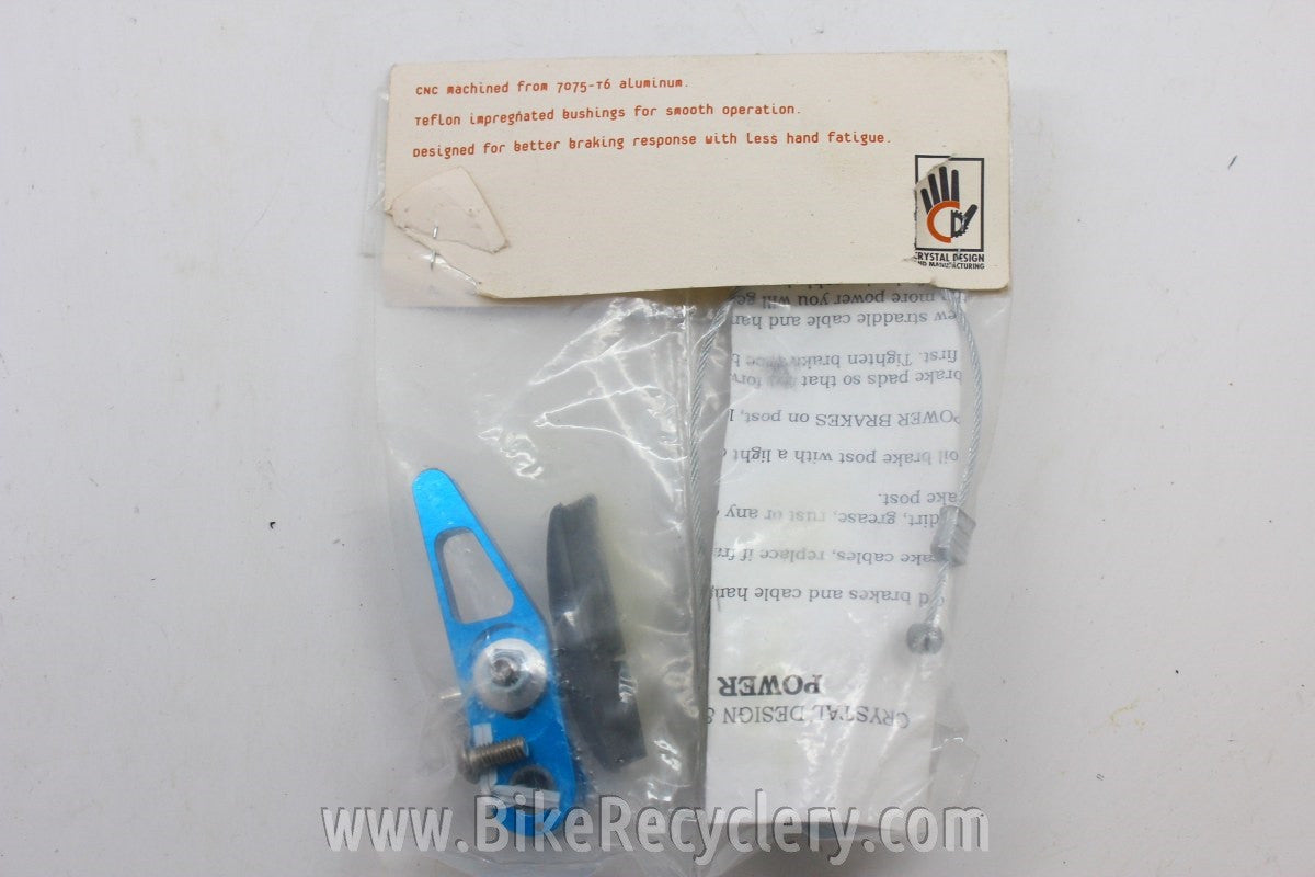 NOS/NIB Crystal Design Power Brakes Set: Blue Anodized