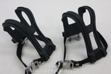 Wellgo Toe Clips & Straps: Black NEW
