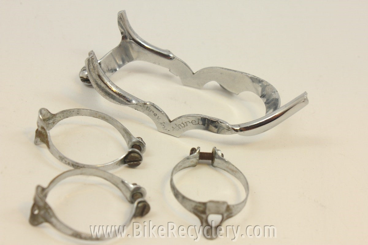 Huret Bottom Bracket Cable Guide and 3 Cable Clips
