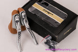 TRP RRL RS Retro Brake Levers: Silver/Gum - Drillium (NEW)