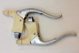Mafac Course 130 Brake Levers: White Plastic Body / Barrel Adjusters