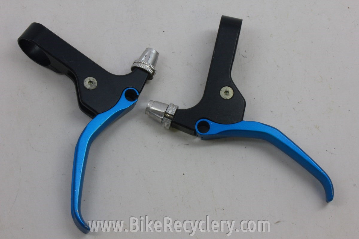 Prototype Machining Joe's Brake Levers: Black / Blue Anodized 1990's CNC