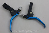 Prototype Machining Joe's Brake Levers: Black / Blue Anodized 1990's CNC