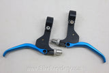 Prototype Machining Joe's Brake Levers: Black / Blue Anodized 1990's CNC