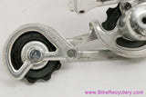 Suntour Cyclone GT Touring Rear Derailleur: Mid Cage - 1st Gen - Silver/Black (EXC But Needs New Pulley)