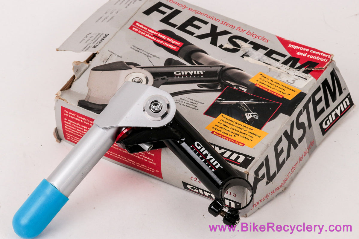 NIB/NOS Girvin Flexstem Suspension Quill Stem: 1 1/8" x 130mm x 25.4mm - NO ELASTOMER - Black