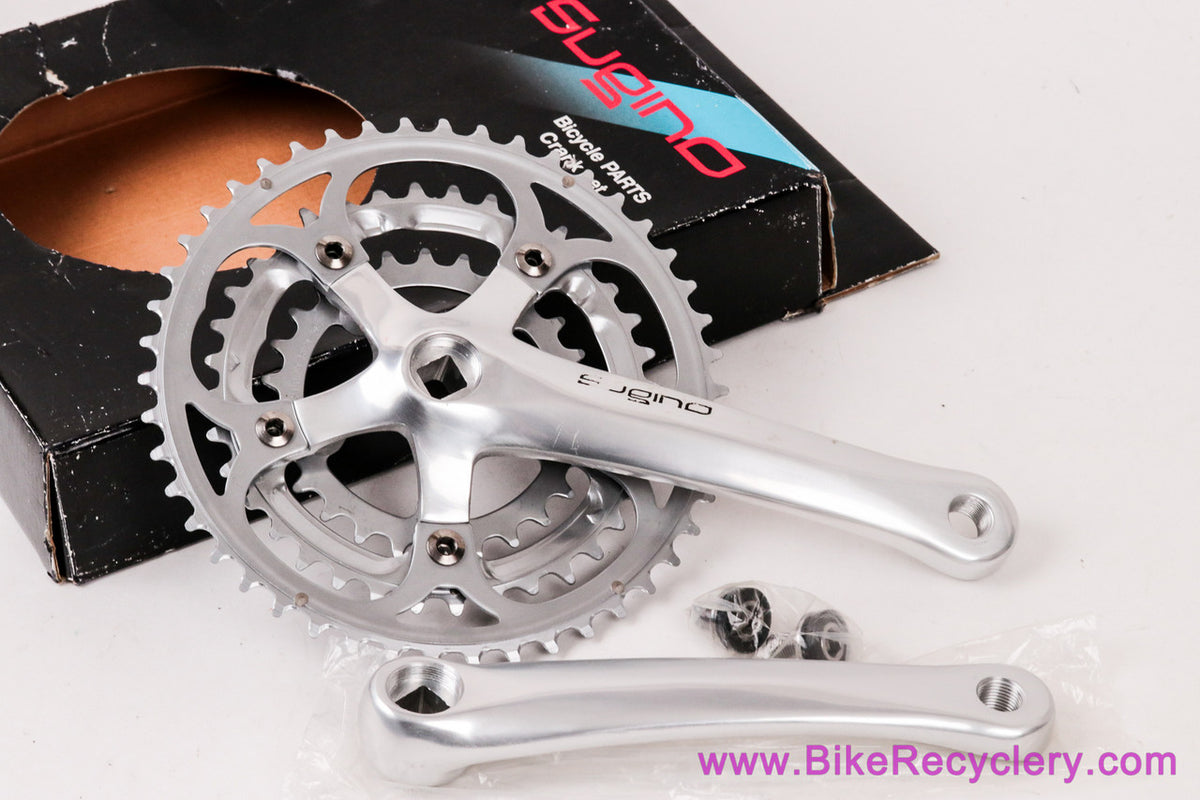 Sugino XD2 / XD300 Triple Crankset: 170mm x 46/36/26t - JIS Square Taper - Silver (NEW, Shop Wear)