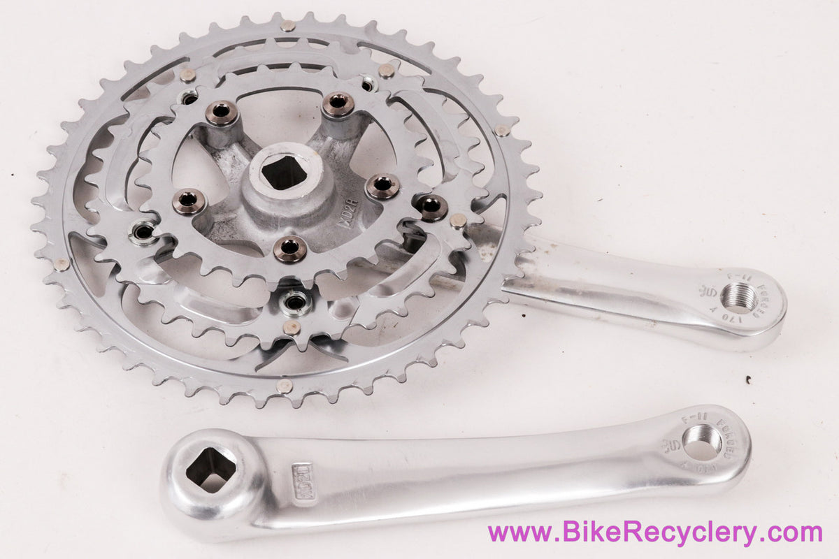 Sugino XD2 / XD300 Triple Crankset: 170mm x 46/36/26t - JIS Square Taper - Silver (NEW, Shop Wear)