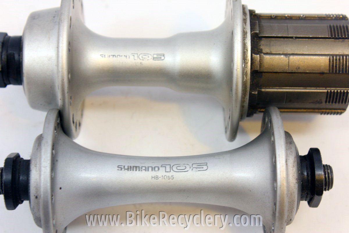 Shimano 105 Hubset: HB-1055 FH-1055, 32H,  7-Speed Cassette