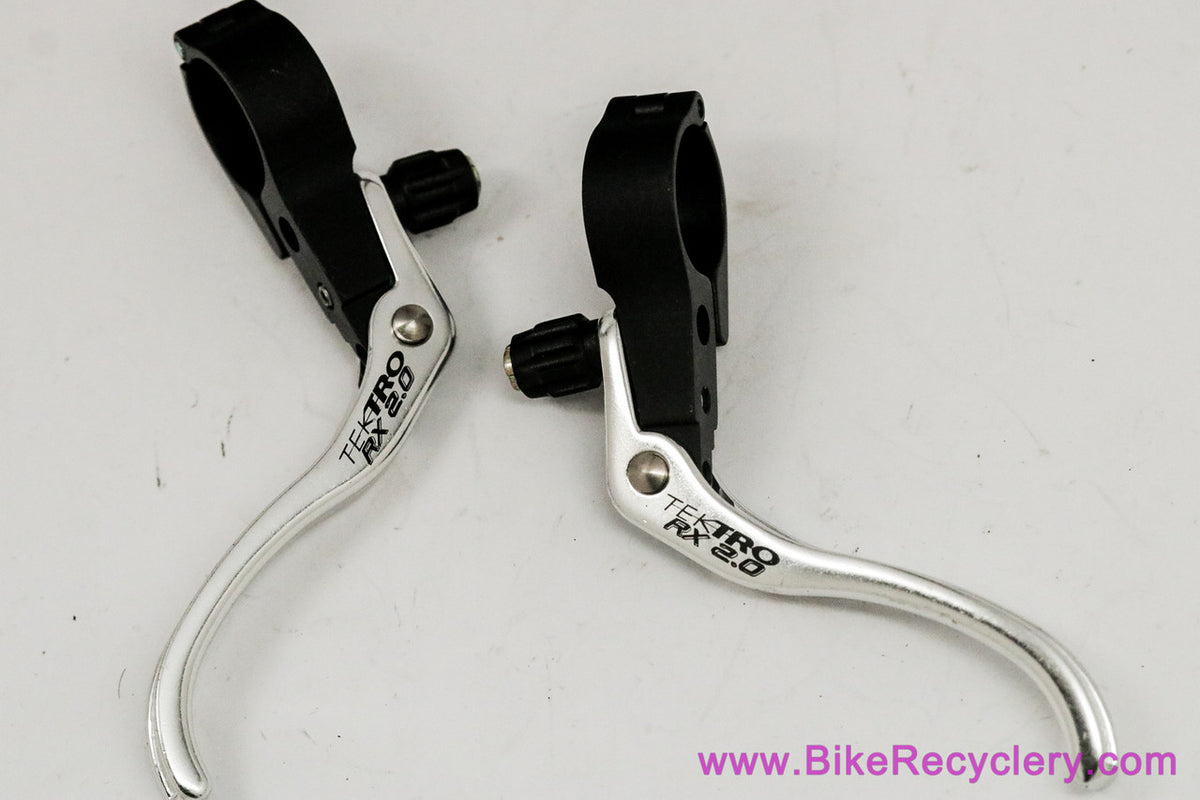 Tektro RX 2.0 Inline Cross Top Brake Levers: 23.8mm - Black/Polished (NEW)