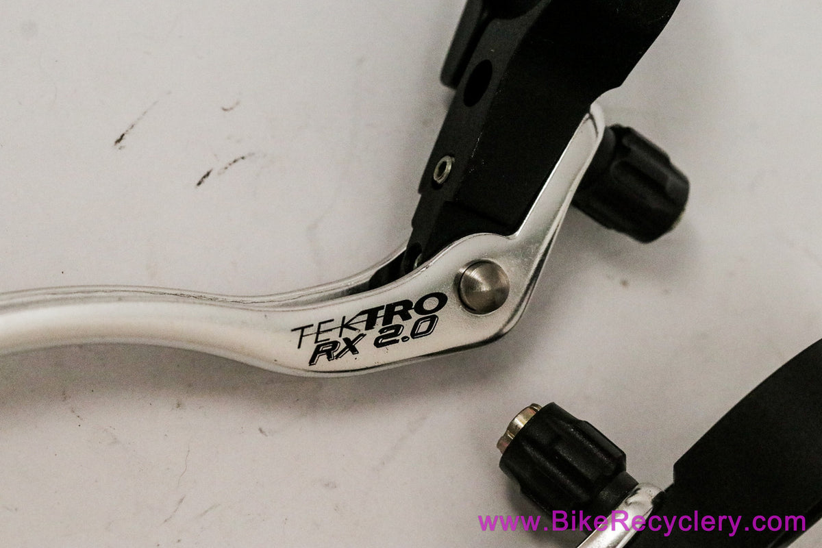 Tektro RX 2.0 Inline Cross Top Brake Levers: 23.8mm - Black/Polished (NEW)