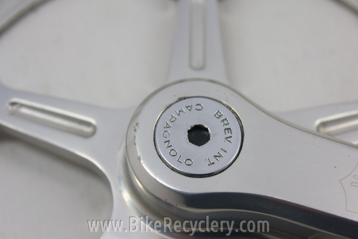 1986 Campagnolo Super Record Crankset: No Flutes, Laser-Etched Logo, 172.5 Exceptional